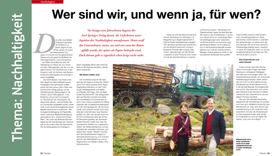 Schwerpunktthema Nachhaltigkeit